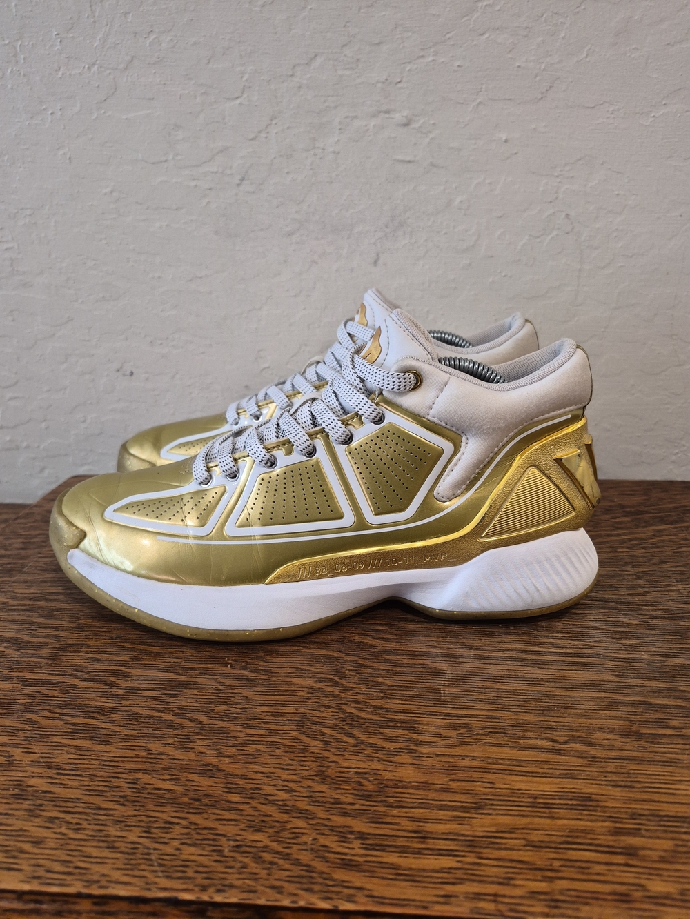 Adidas D Rose 10 'Metallic Gold' Athletic Basketball Shoes Men's Size US 7.5